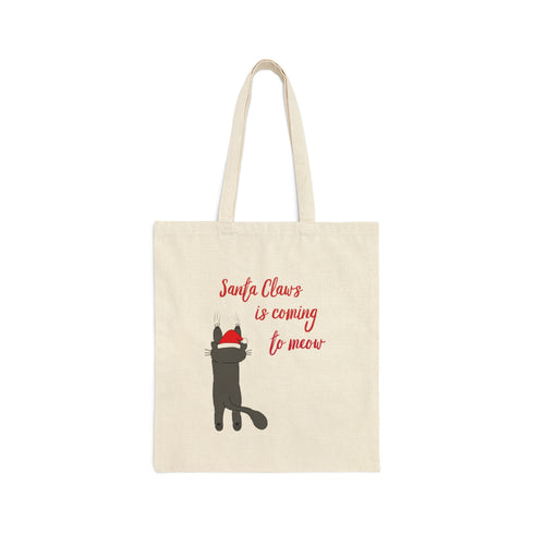 Santa Claws - Cotton Canvas Tote Bag