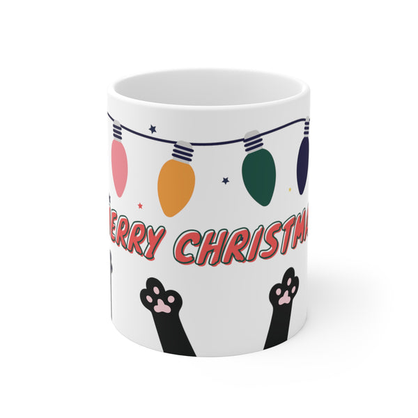 Christmas Lights and Cats - Mug 11oz
