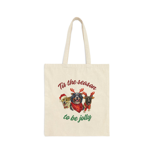 Tis the Season to Be Jolly - Cotton Canvas Tote Bag