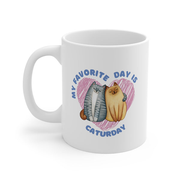 Favorite Day is Caturday - Mug 11oz