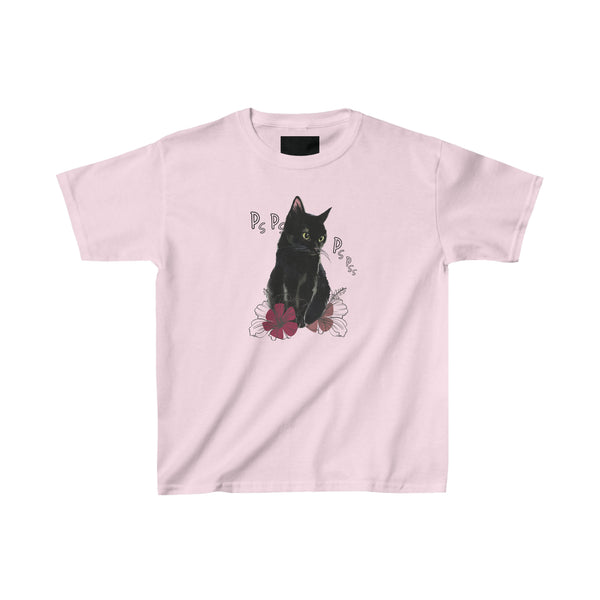 Kitten in Flowers - Kids Heavy Cotton™ Tee