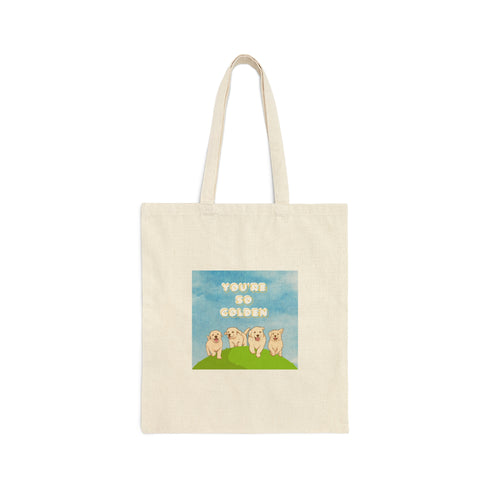 So Golden (Retriever) - Cotton Canvas Tote Bag