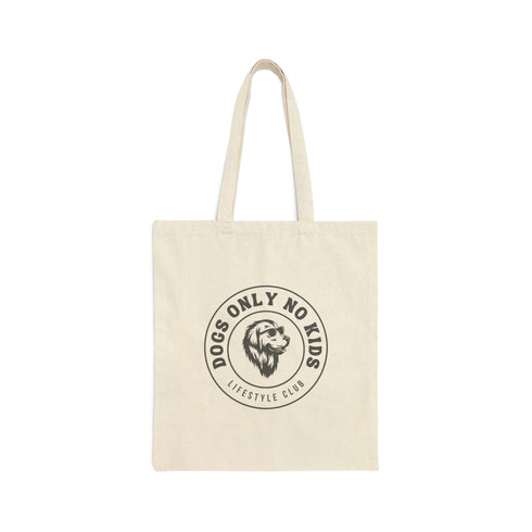 Dogs Only No Kids (Retriever) - Cotton Canvas Tote Bag