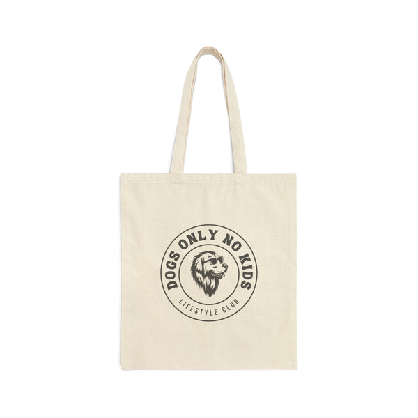 Dogs Only No Kids (Retriever) - Cotton Canvas Tote Bag